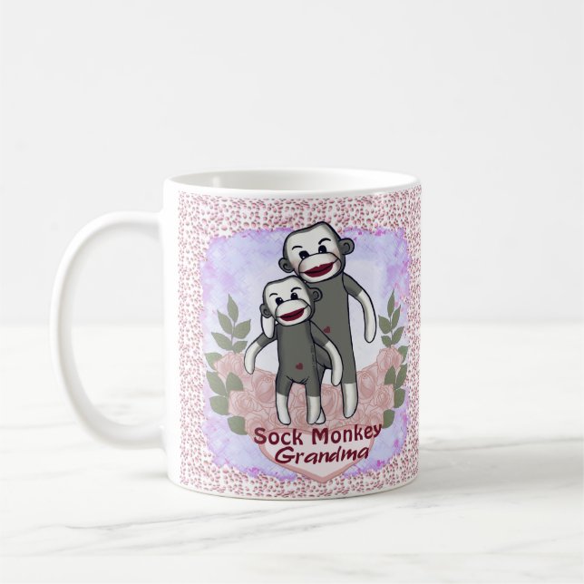 Sock Monkey Mormor mugg (Vänster)