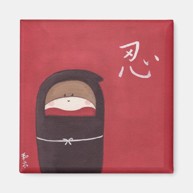 Sock monkey Ninja Magnet (Framsidan)