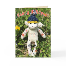 Sock monkey - Nordiska julkort