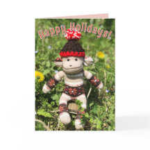 Sock monkey - Nordiska julkort