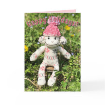 Sock monkey - Nordiska julkort