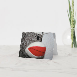Sock monkey Notecard Kort