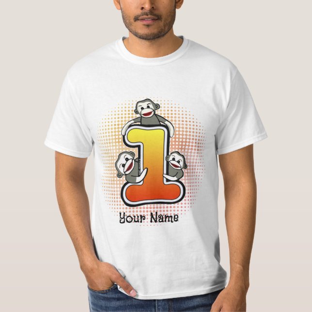 Sock monkey nummer 1 T-Shirt (Framsida)