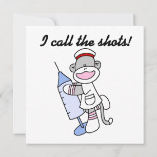 Sock monkey Nurse, jag kallar på Shots Gifts