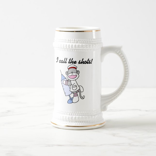 Sock monkey Nurse, jag kallar på Shots Gifts Sejdel (Höger)