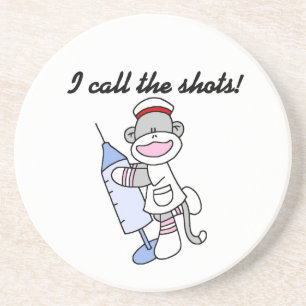Sock monkey Nurse, jag kallar på Shots Gifts Underlägg