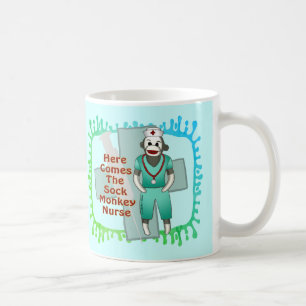 Sock monkey Nurse Mugg