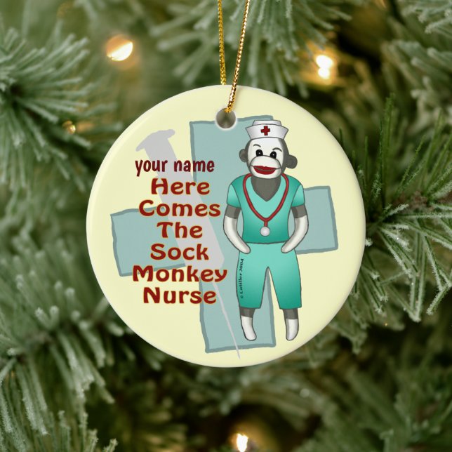 Sock monkey Nurse ornament (Träd)