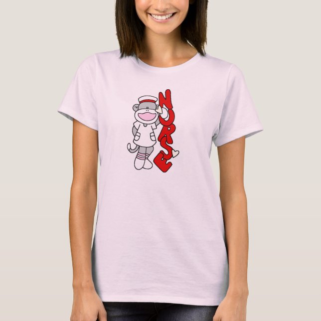 Sock monkey Nurse T-shirts och presenter (Framsida)