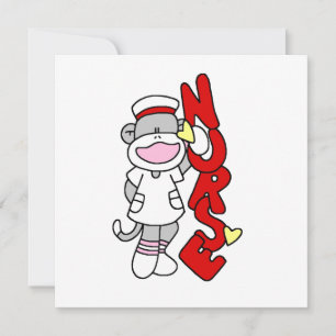 Sock monkey Nurse T-shirts och presenter