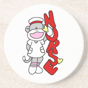 Sock monkey Nurse T-shirts och presenter Underlägg
