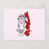 Sock monkey Nurse T-shirts och presenter