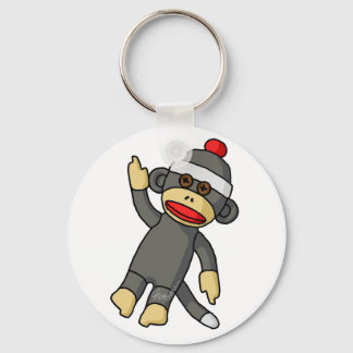 Sock monkey nyckelring