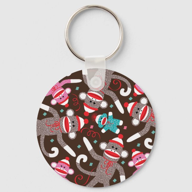 Sock monkey nyckelring (Framsida)