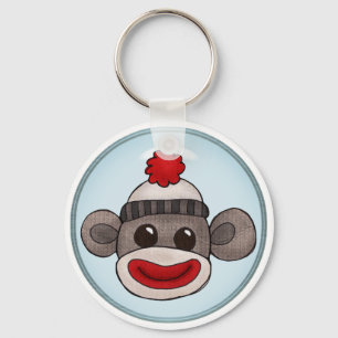 Sock monkey nyckelring