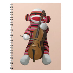 Sock monkey och Cello 2 Anteckningsbok