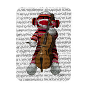Sock monkey och Cello Magnet