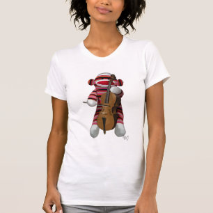 Sock monkey och Cello T Shirt