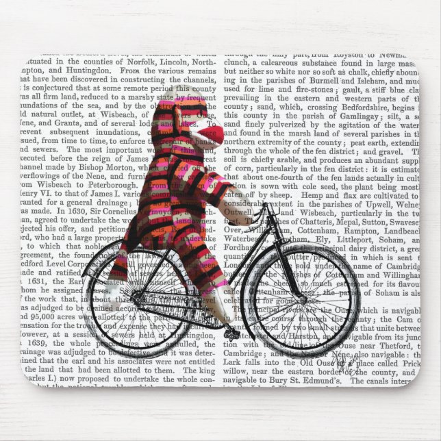 Sock monkey på cykel musmatta (Framsidan)