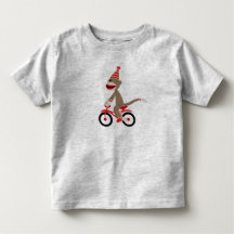 Sock monkey på cykeln