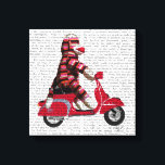 Sock monkey på Moped Canvastryck<br><div class="desc">Children's</div>
