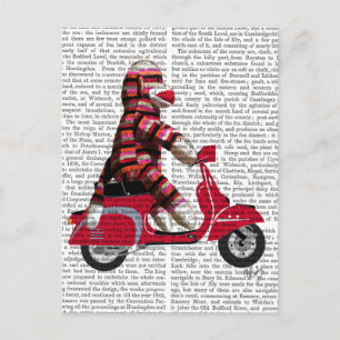 Sock monkey på Moped Vykort