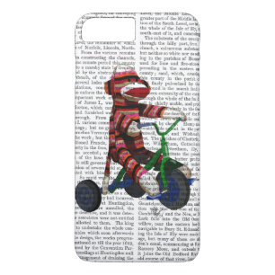 Sock monkey på trecykel