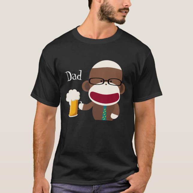 Sock monkey Pappa Shirt Tee (Framsida)