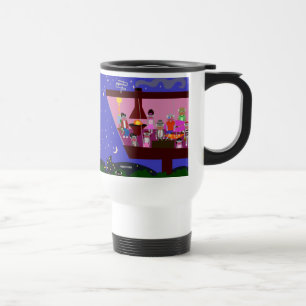 Sock monkey Party Cute Retro Tecknad Deluxe Mugg