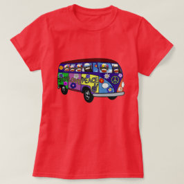 Sock Monkey Peace Bus T Shirt