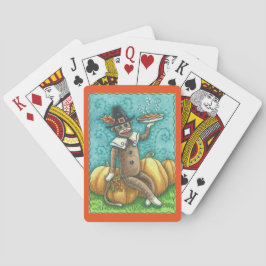 SOCK MONKEY PILGRIM THANKSGIVING PLAYDS CARDS CASINOKORT