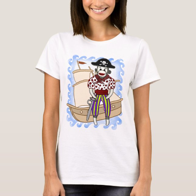 Sock monkey Pirat t-shirt (Framsida)