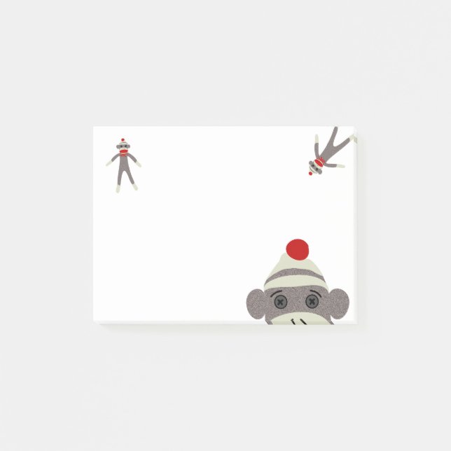 Sock monkey post-it block (Framsida)