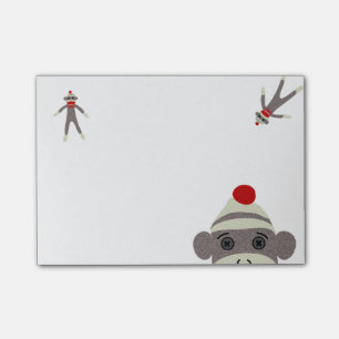 Sock monkey post-it block