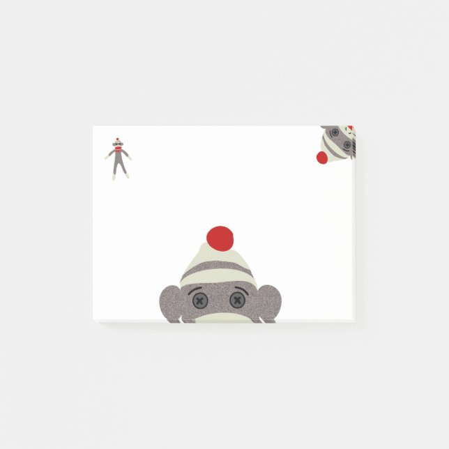 Sock monkey post-it block (Framsida)