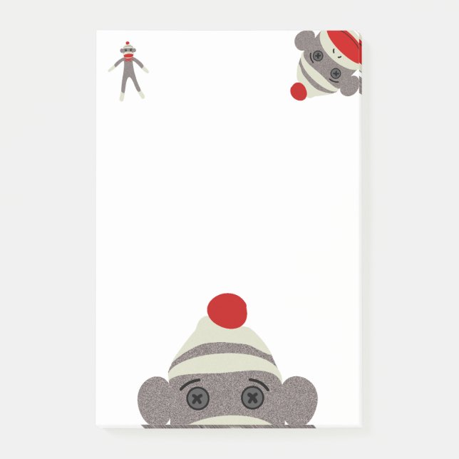 Sock monkey post-it block (Framsida)