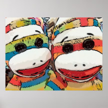 Sock monkey Poster