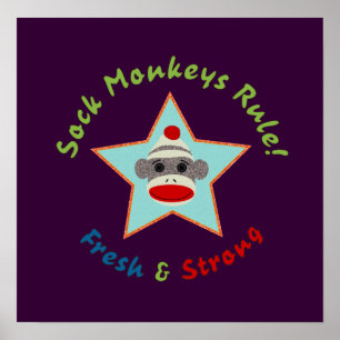 Sock monkey! Poster