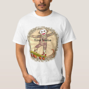 Sock monkey Skater t-shirt