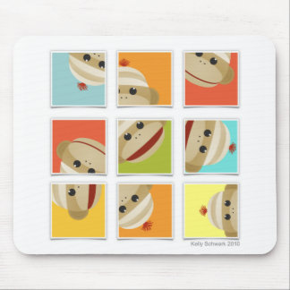 Sock monkey slår kvarter Mousepad Kelly Schwark Musmatta