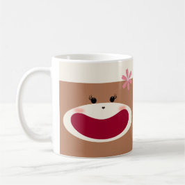 Sock monkey Smile (flicka) Kaffemugg