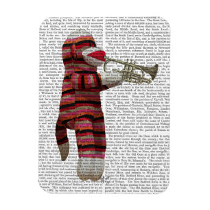 Sock monkey speltrumpet magnet