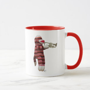 Sock monkey speltrumpet mugg