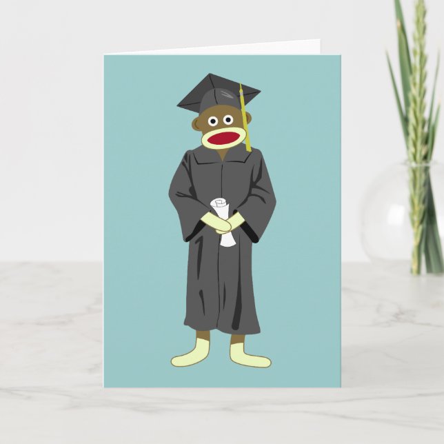 Sock monkey Studenten Kort (Framsida)
