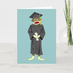 Sock monkey Studenten Kort