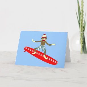 Sock monkey Surfer Kort