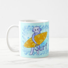 Sock monkey Surfer mugg
