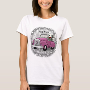 Sock monkey T-shirt för körkort i personbil