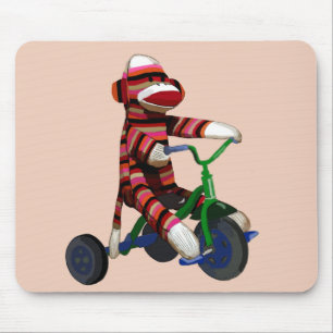 Sock monkey trecykel musmatta