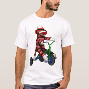 Sock monkey trecykel tee shirt